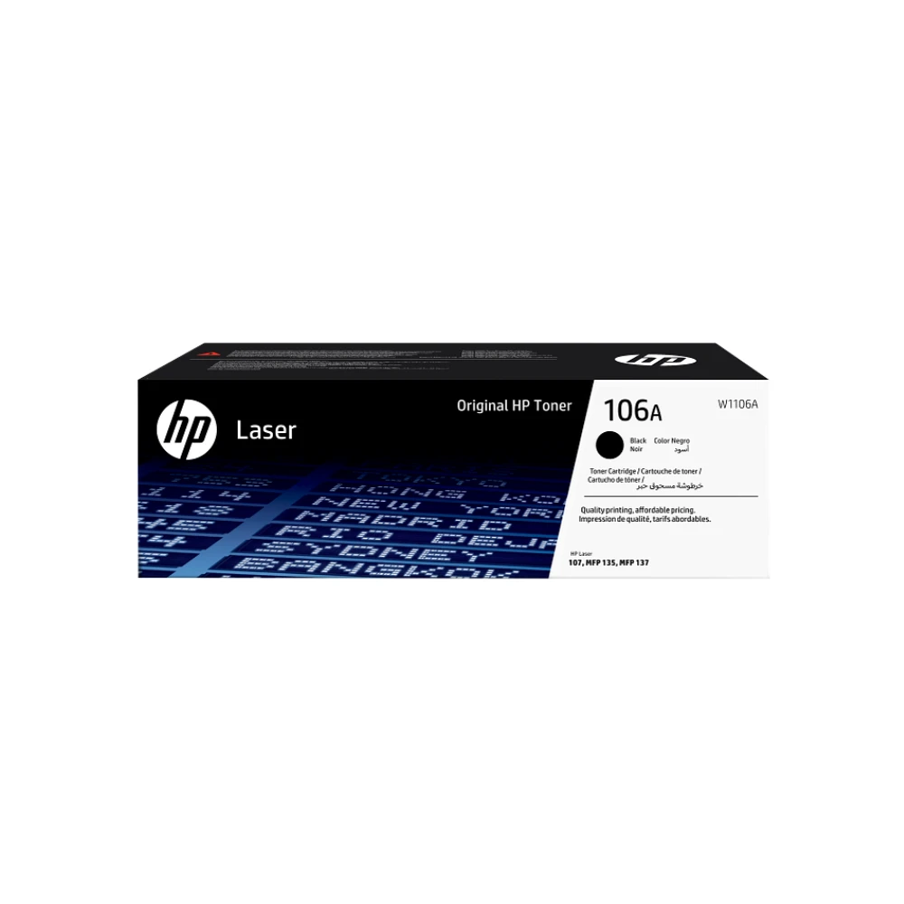 HP 106A Black Toner Cartridge W1106A – Original LaserJet Toner
