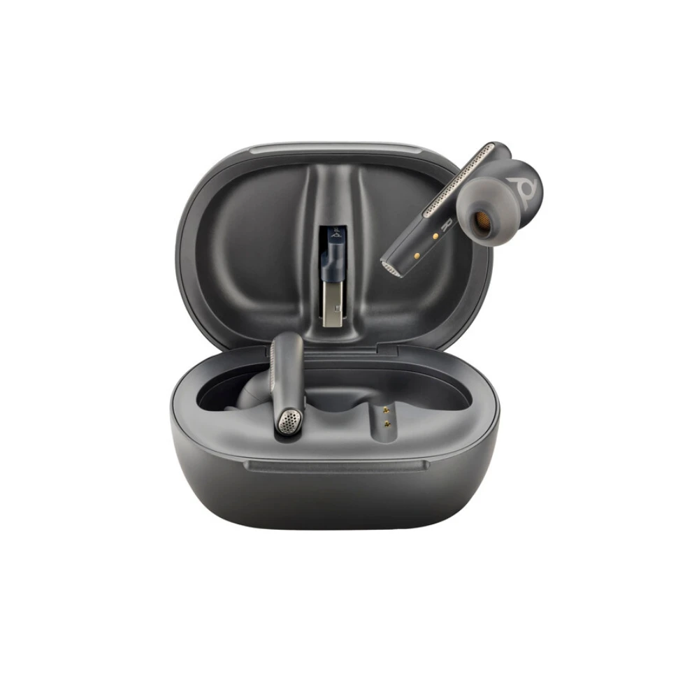 Poly Voyager Free 60+ UC Earbuds – Carbon Black, Microsoft Teams Certified