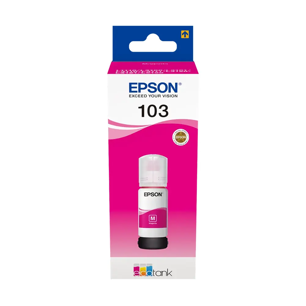 Epson 103 Magenta Ink Bottle 65ml – EcoTank Series (C13T00S34A)