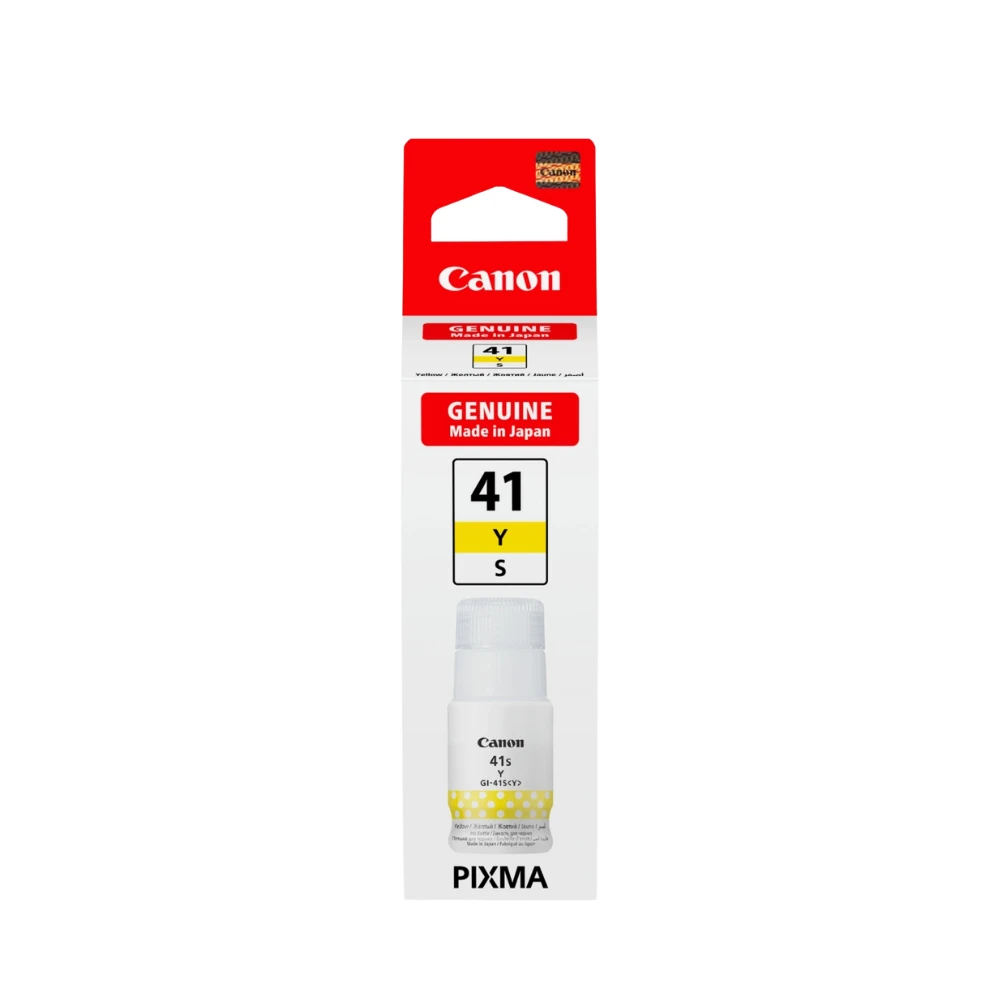 Canon GI-41 Yellow Ink Bottle – 70ml Dye-Based Ink for PIXMA MegaTank G-Series Printers