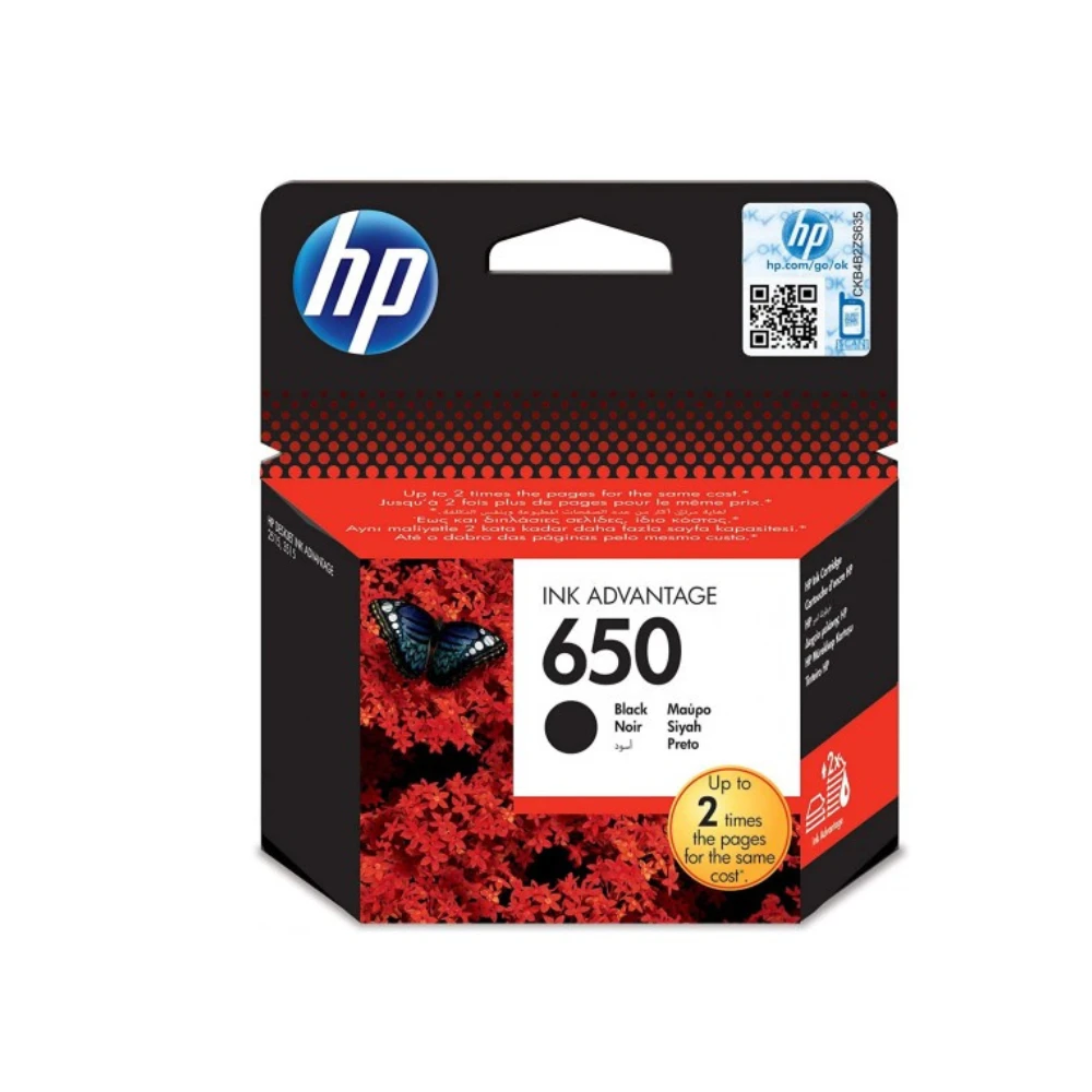 HP 650 Black Original Ink Advantage Cartridge